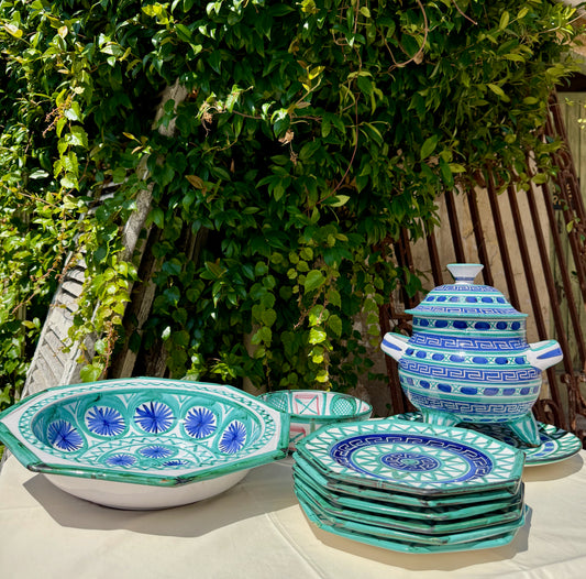 Mid-Century Robert Picault Ceramic Tableware Set, France, circa 1950