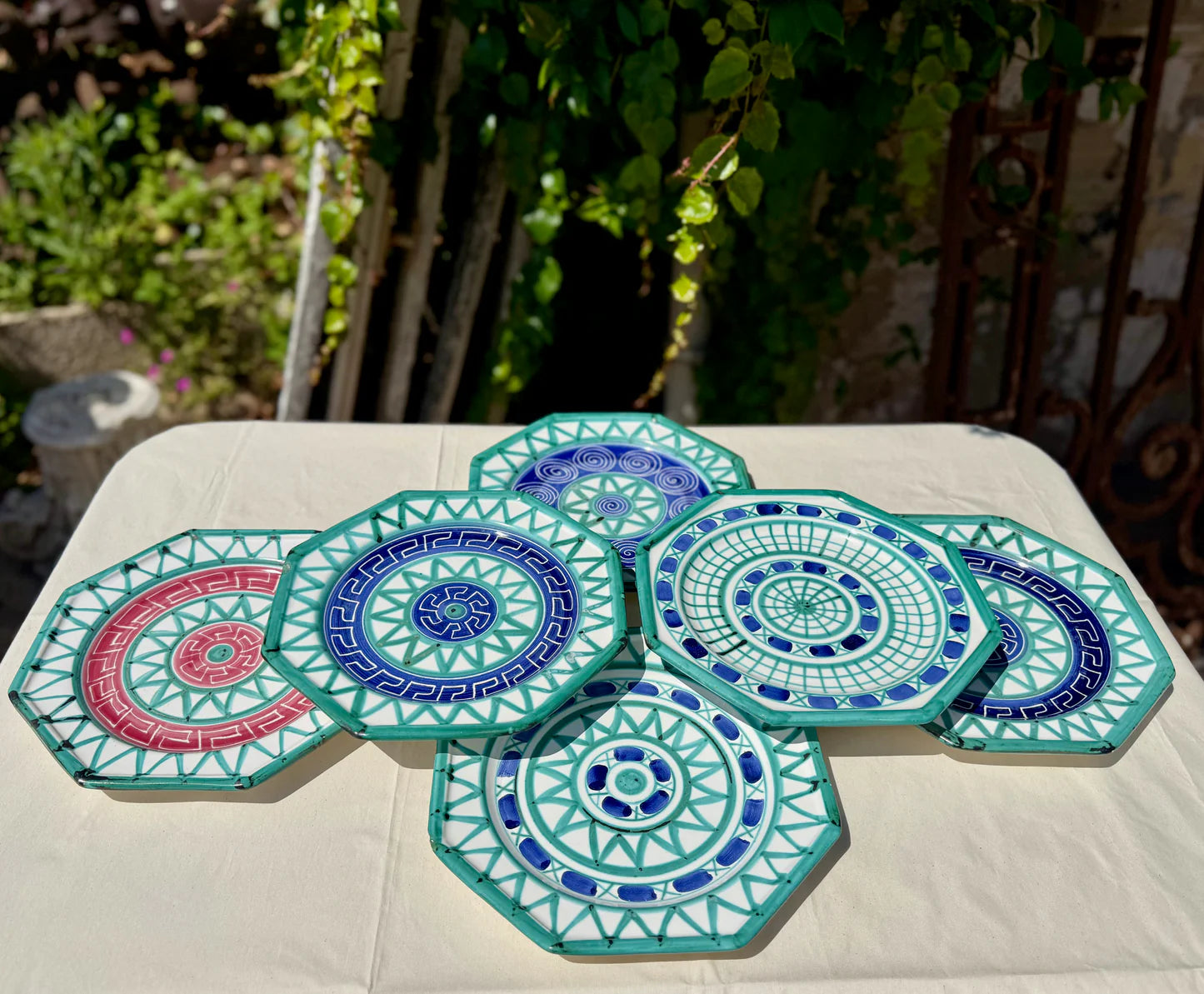 Set of 6 Dinner Plates, Robert Picault, Circa 1950