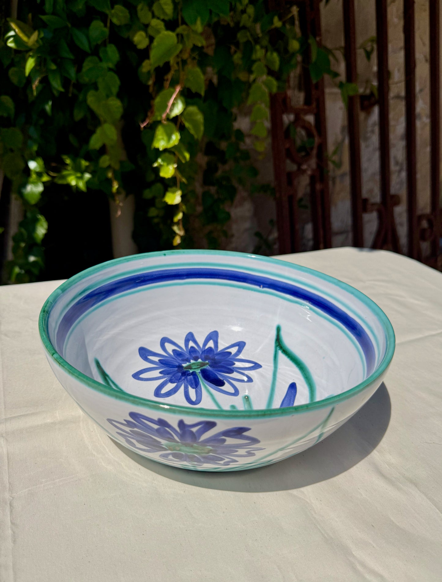 Robert Picault floral bowl, Vallauris, France, circa 1950s