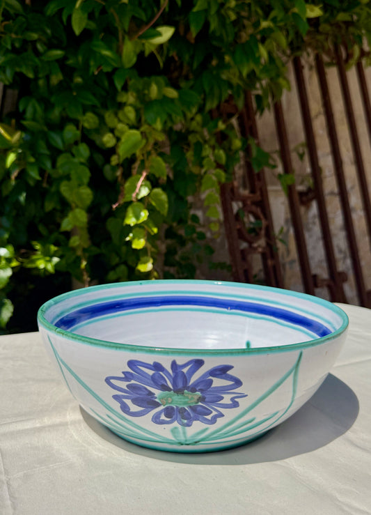 Robert Picault floral bowl, Vallauris, France, circa 1950s