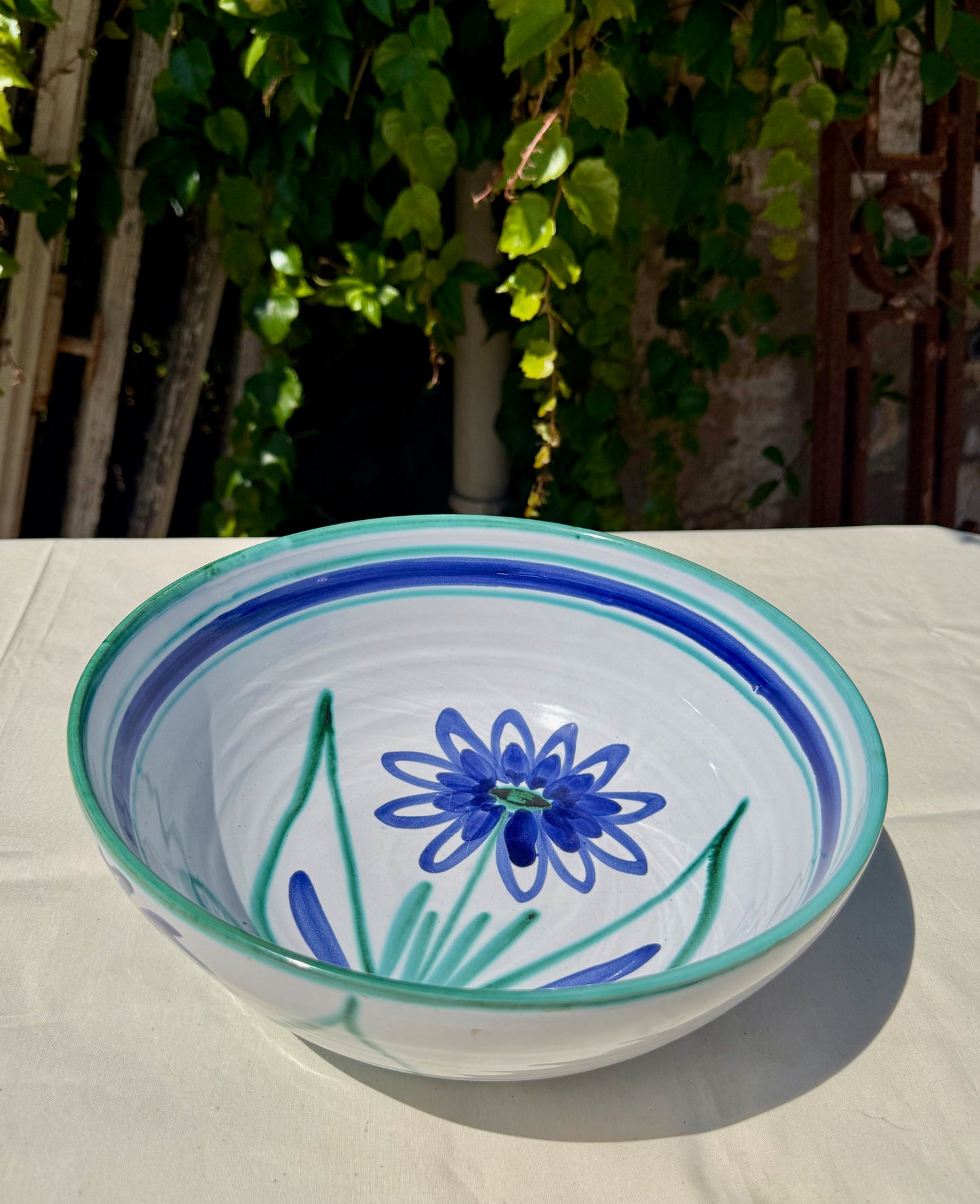 Robert Picault floral bowl, Vallauris, France, circa 1950s