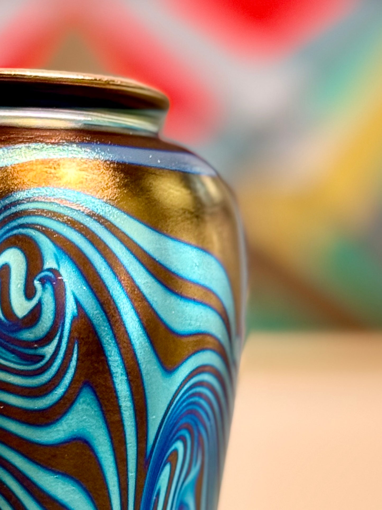 Vintage Glass Vase, circa 1980
