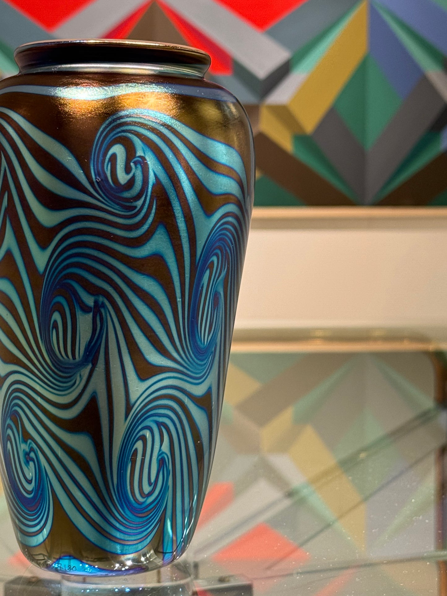 Vintage Glass Vase, circa 1980