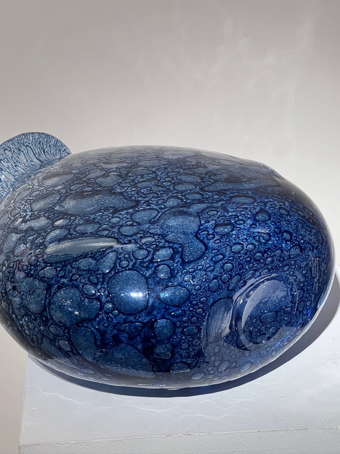 Blue Blown Glass Vase “Efeso” by Ercole Barovier, 1965