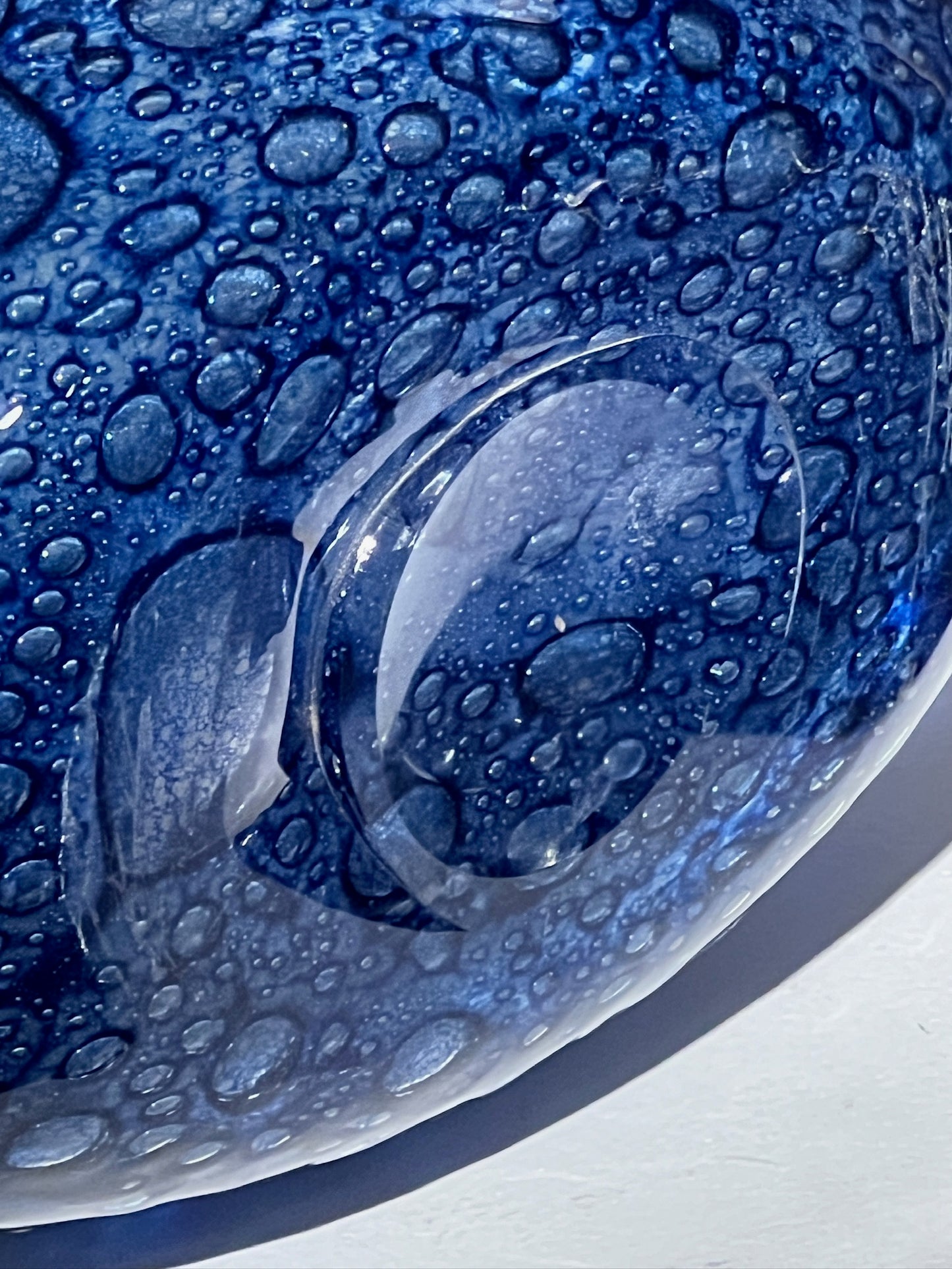 Blue Blown Glass Vase “Efeso” by Ercole Barovier, 1965