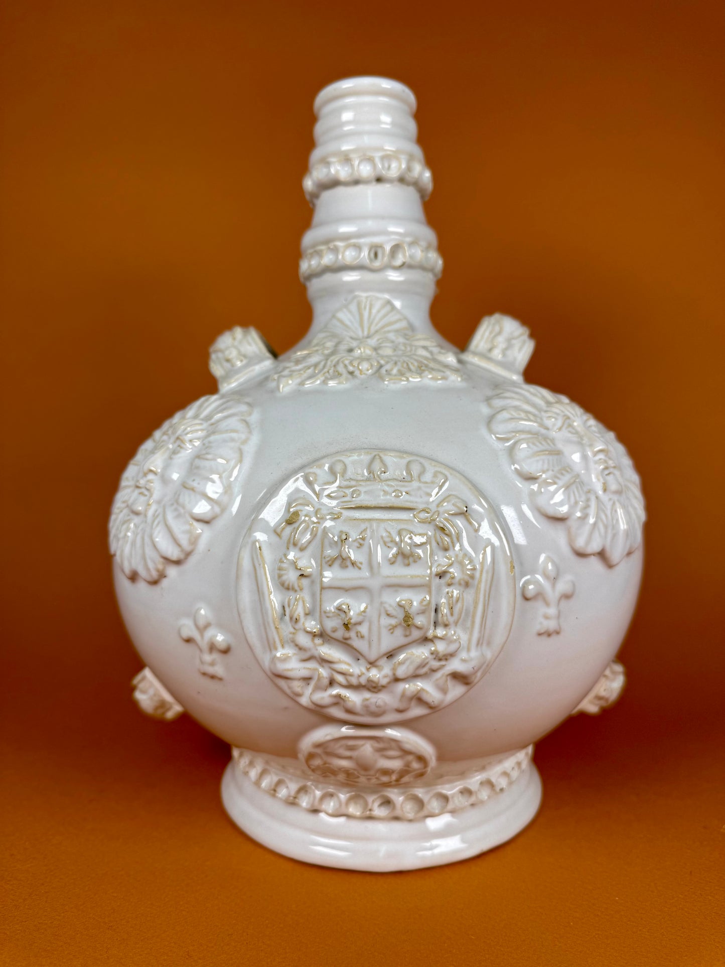 French Vintage White Ceramic Vase, Emile Tessier, circa 1950