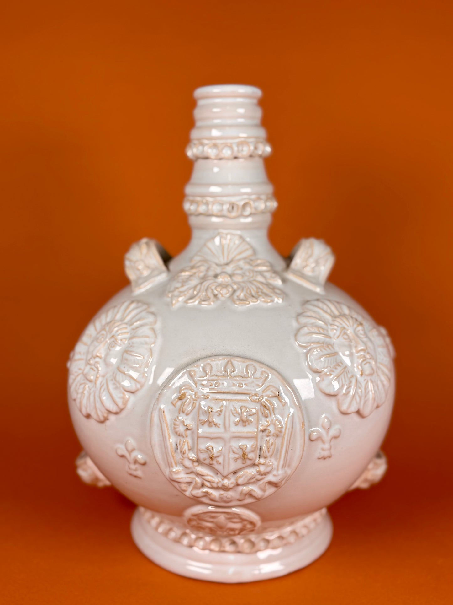 French Vintage White Ceramic Vase, Emile Tessier, circa 1950