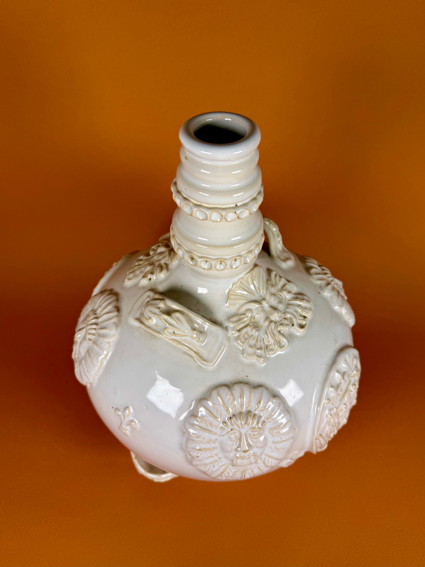 French Vintage White Ceramic Vase, Emile Tessier, circa 1950