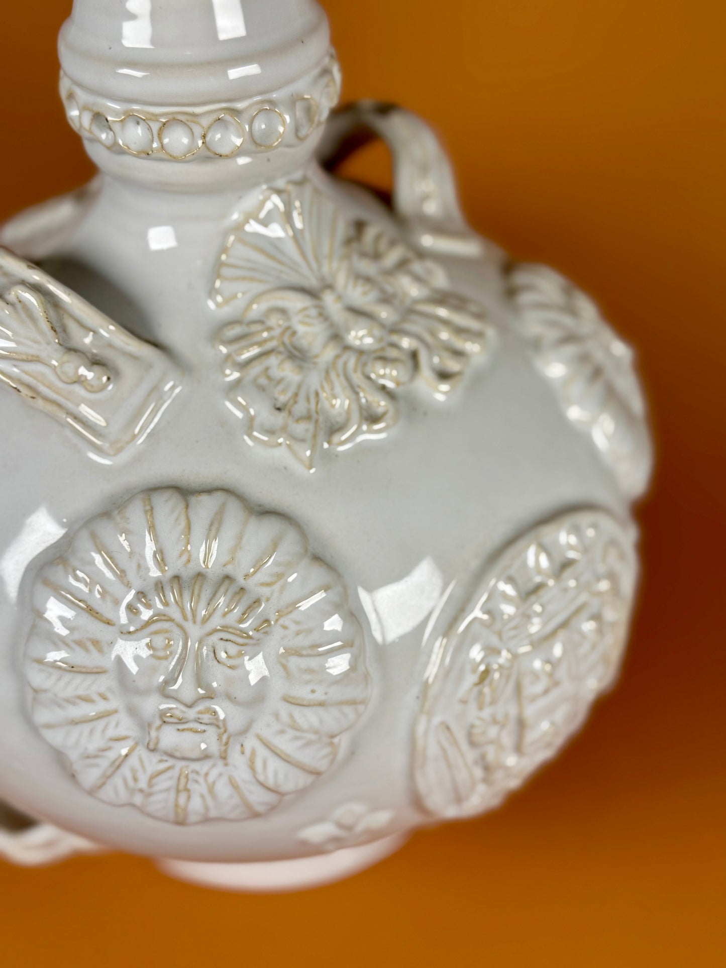 French Vintage White Ceramic Vase, Emile Tessier, circa 1950