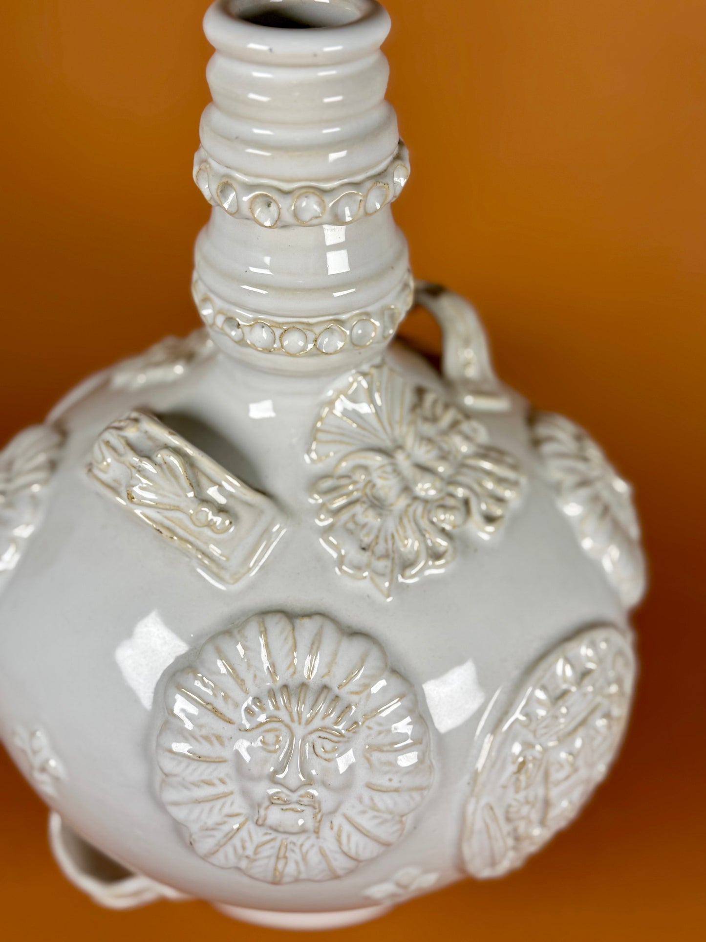 French Vintage White Ceramic Vase, Emile Tessier, circa 1950