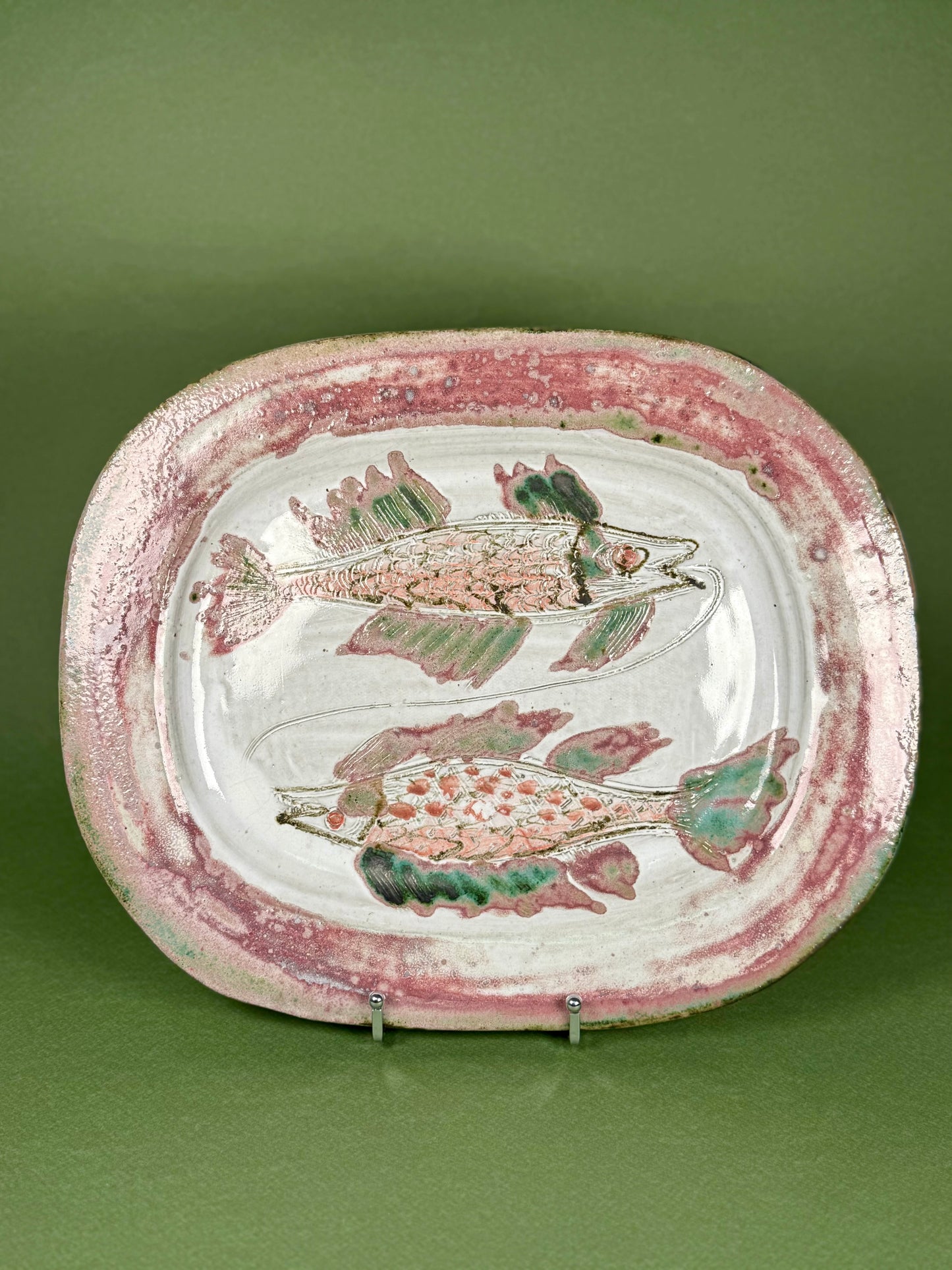 Large Ceramic Platter by Albert Thiry, France