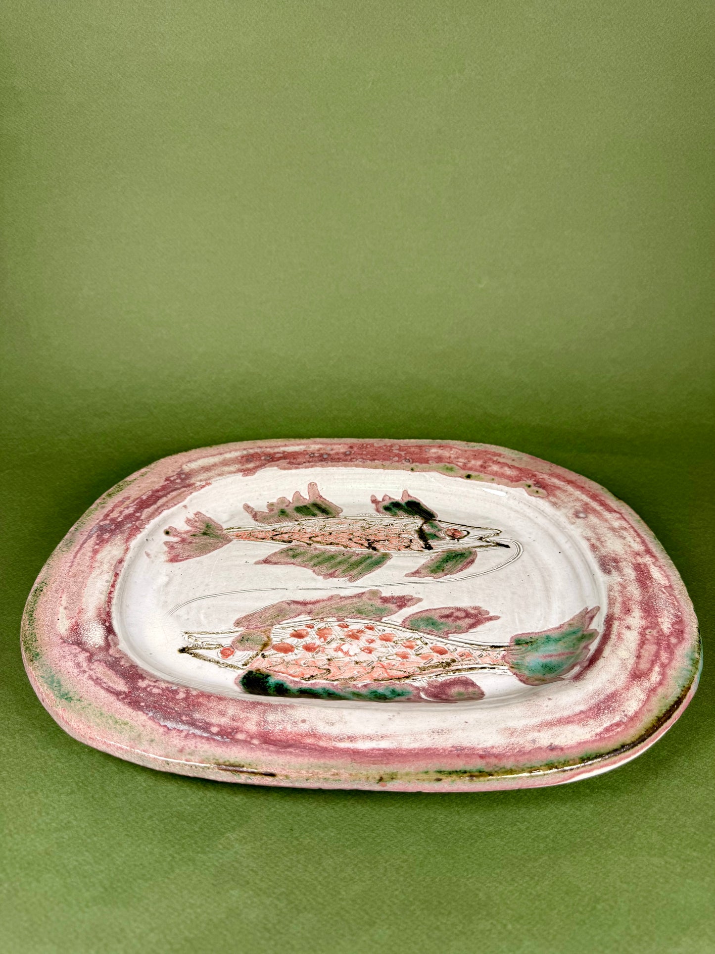 Large Ceramic Platter by Albert Thiry, France