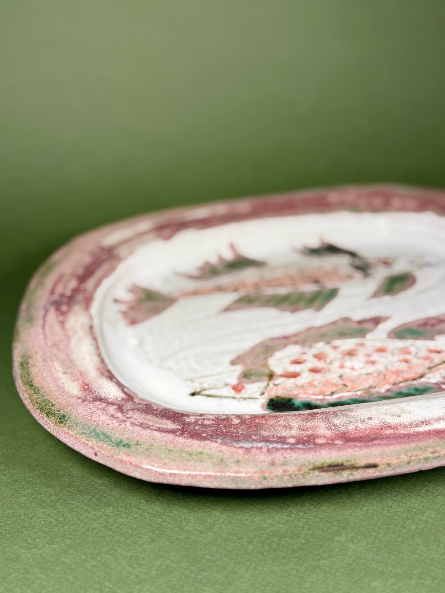 Large Ceramic Platter by Albert Thiry, France