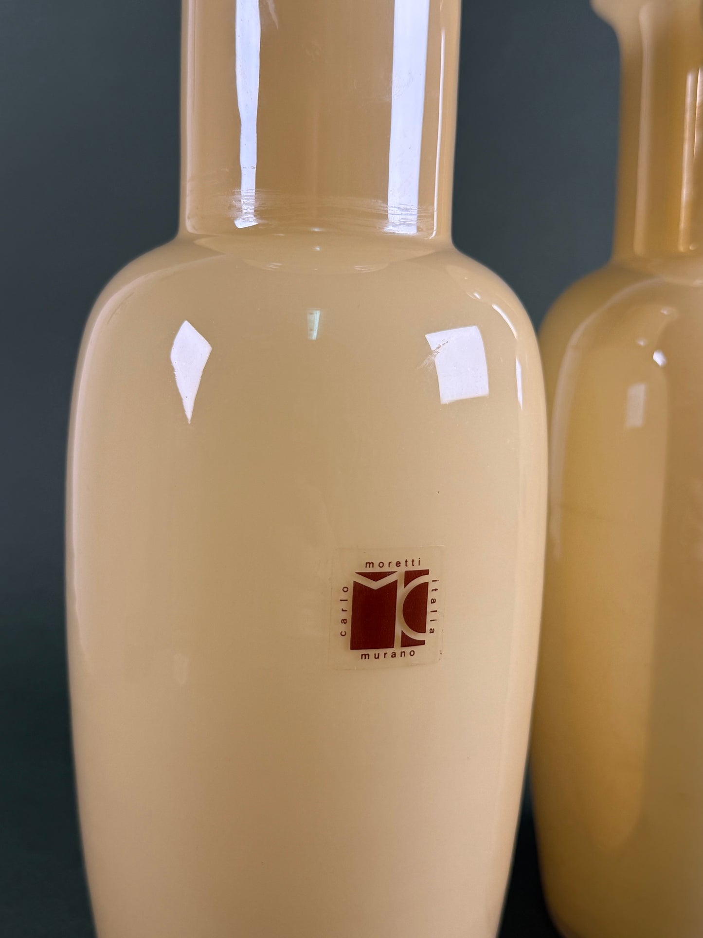 Pair of Vintage Murano Glass Vases, circa 1980
