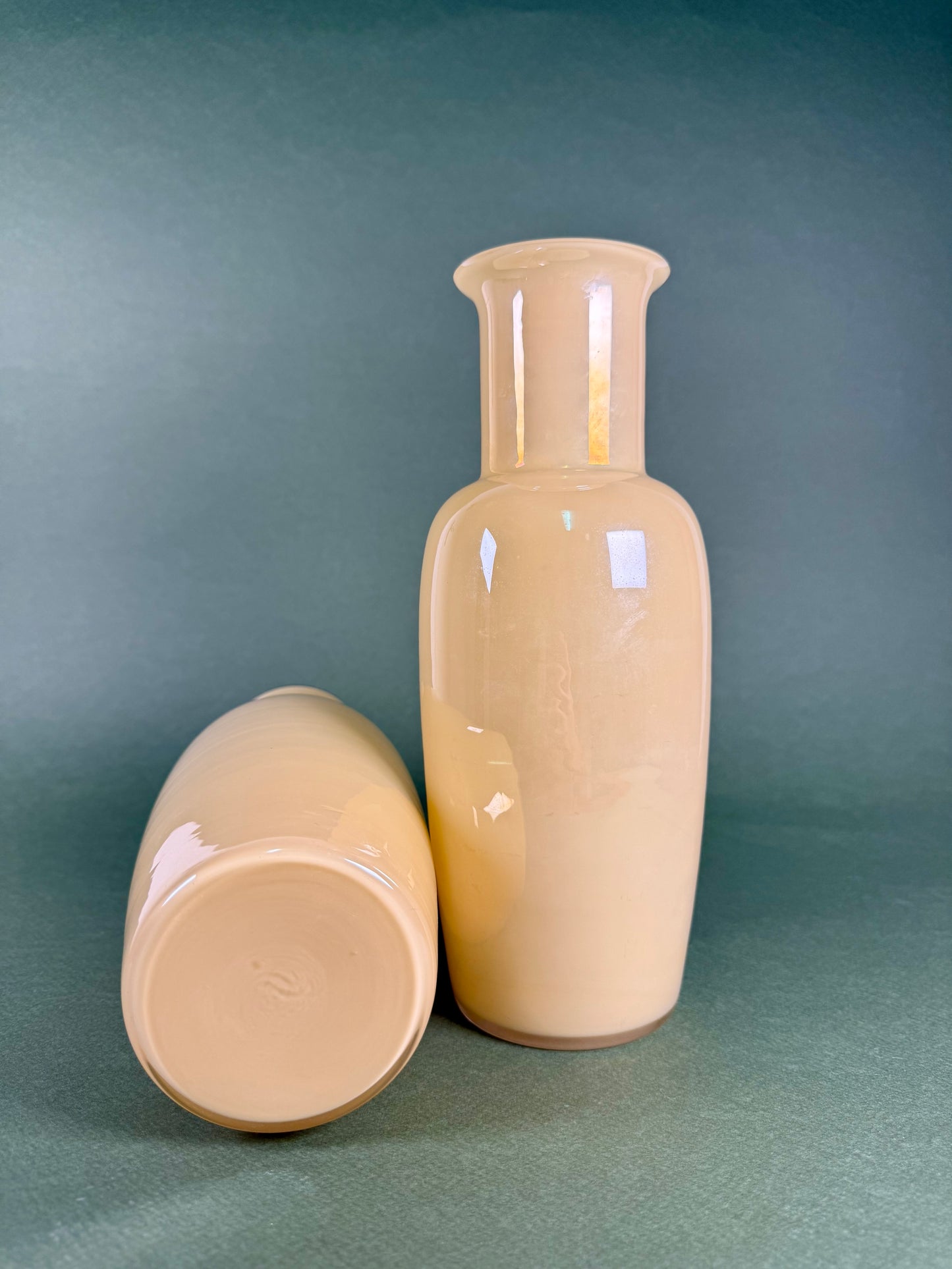 Pair of Vintage Murano Glass Vases, circa 1980