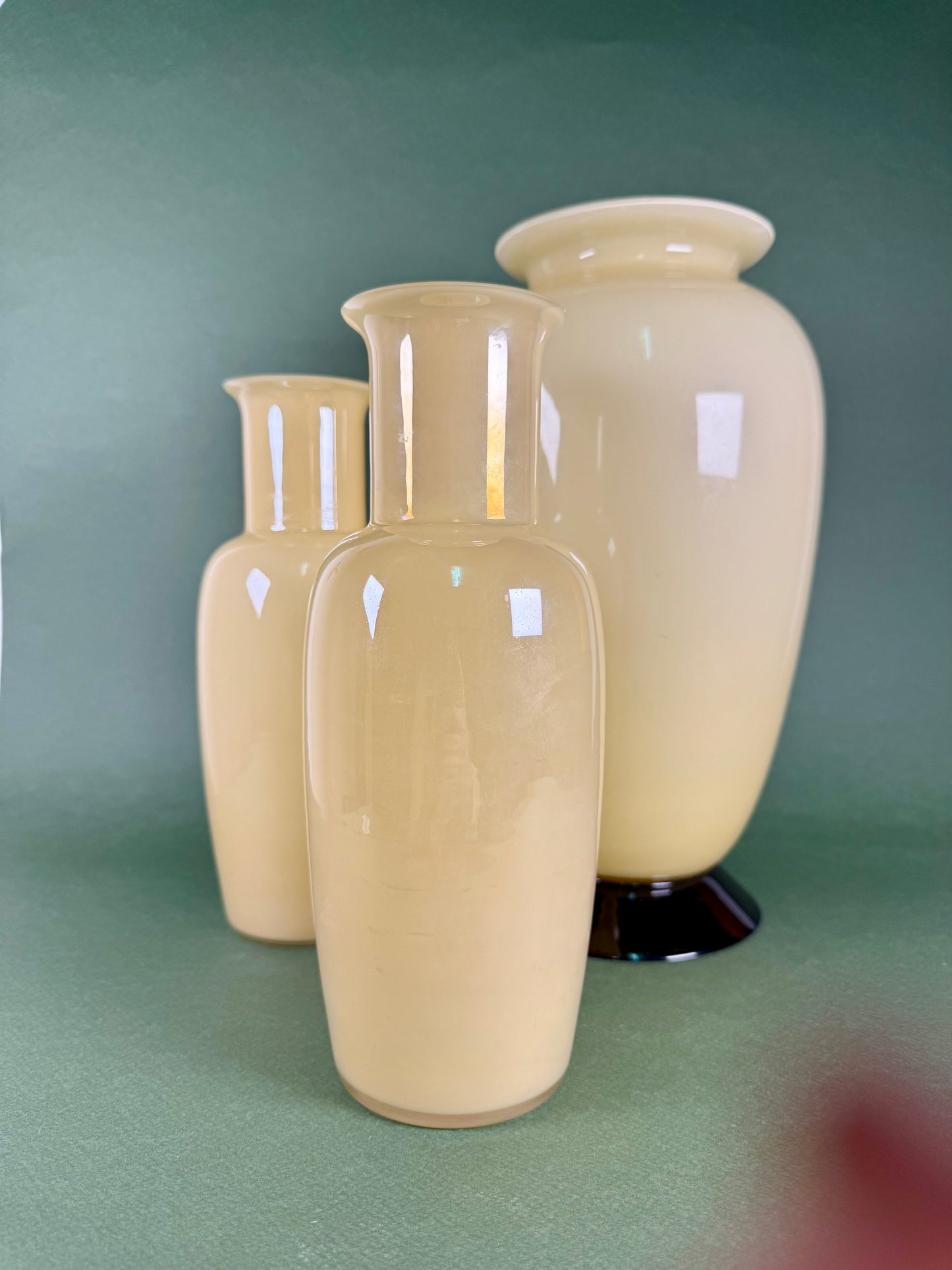 Pair of Vintage Murano Glass Vases, circa 1980