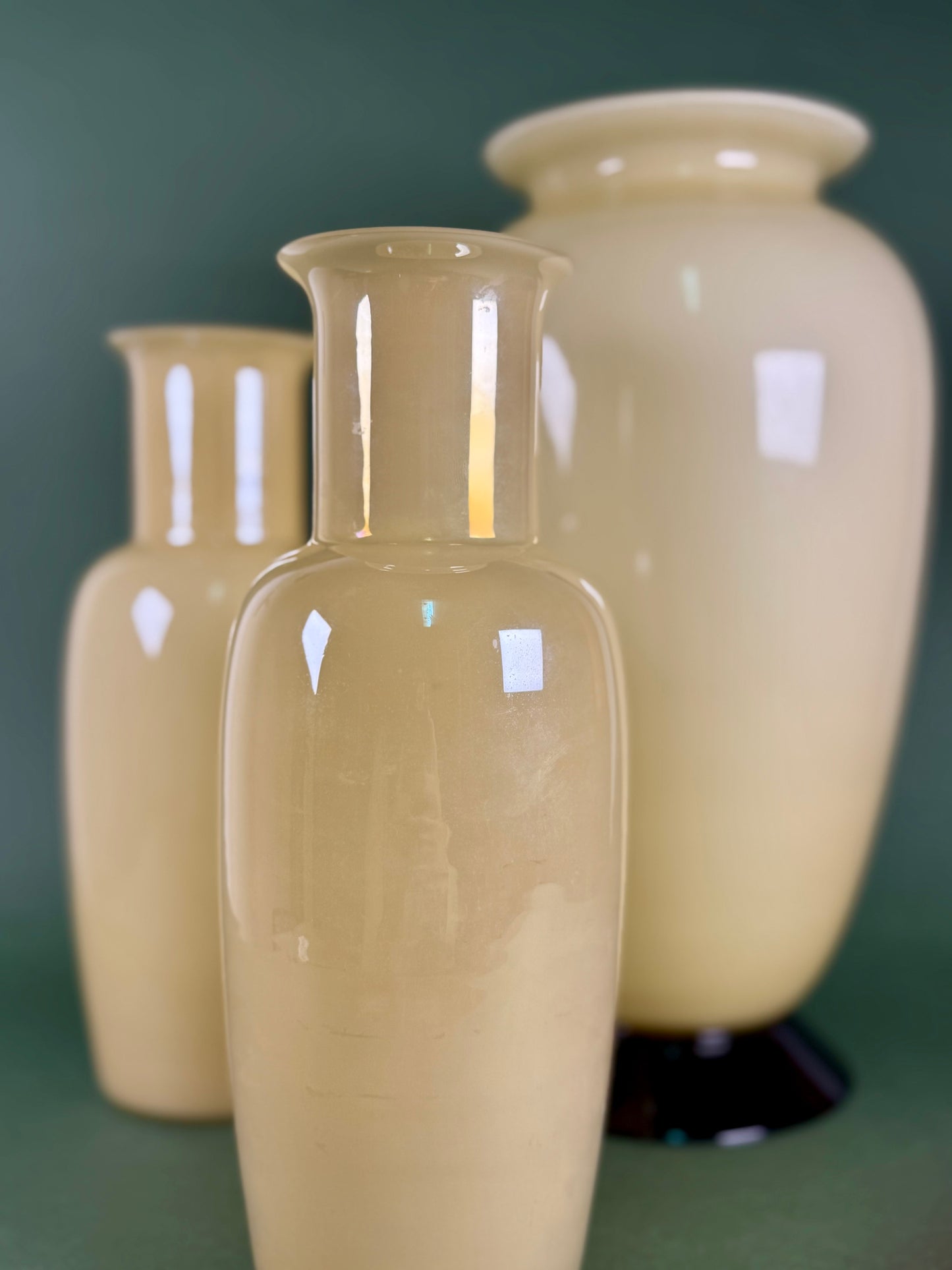 Pair of Vintage Murano Glass Vases, circa 1980