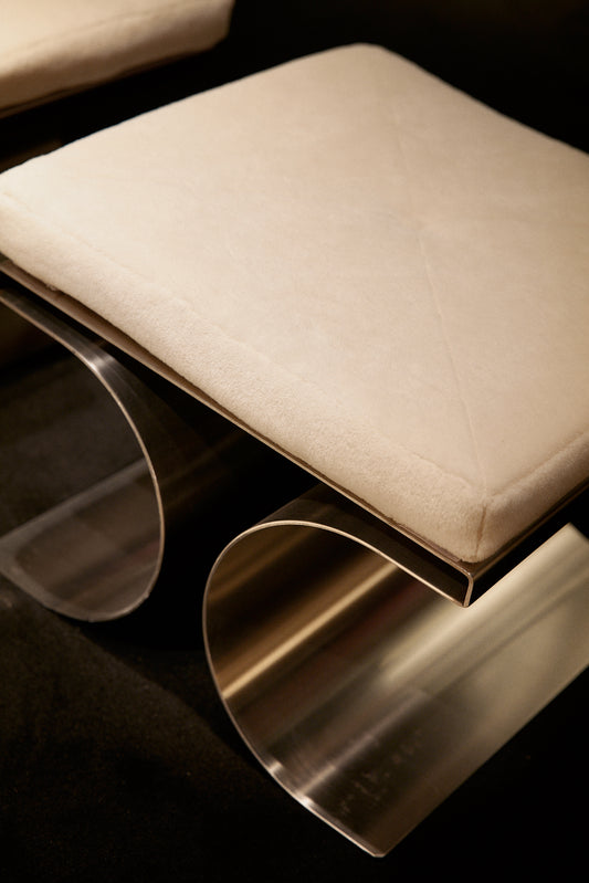 "X" Stool, Michel Boyer, circa 1970s