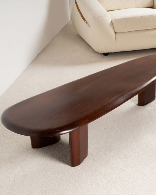 Freeform Wooden Coffee Table, circa 1970s