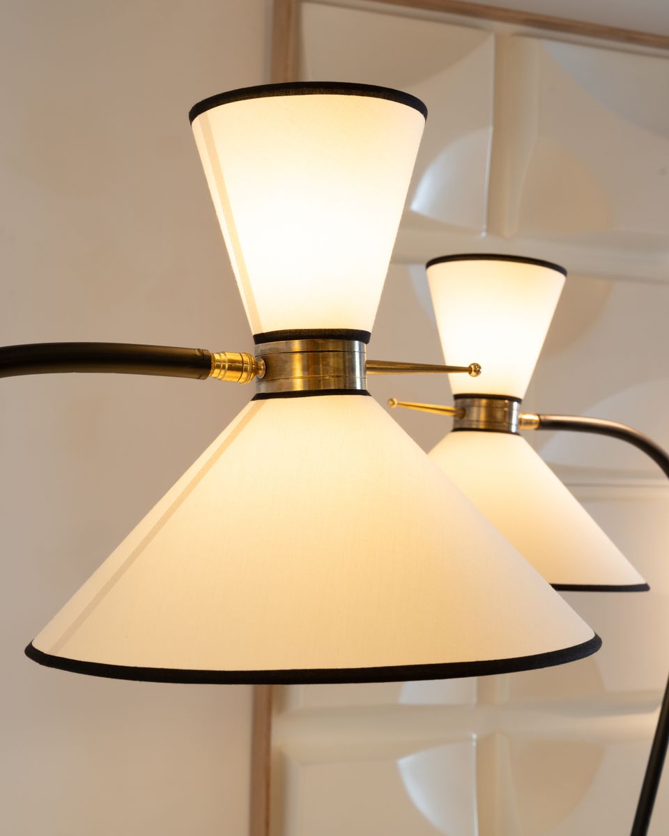 Maison Lunel, Pair of Floor Lamps, circa 1950s