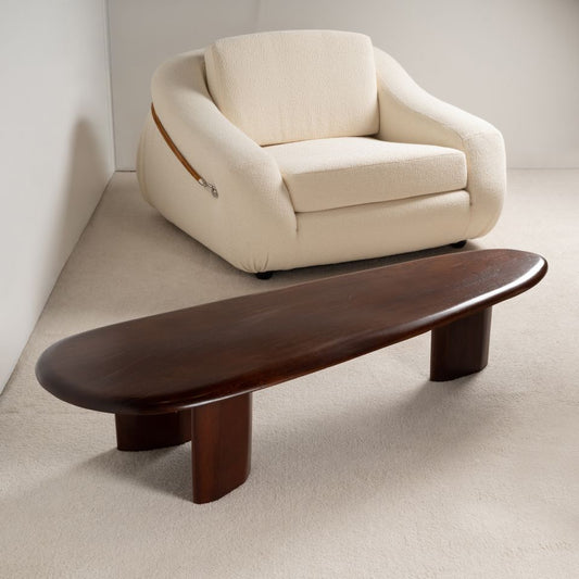 Freeform Wooden Coffee Table, circa 1970s
