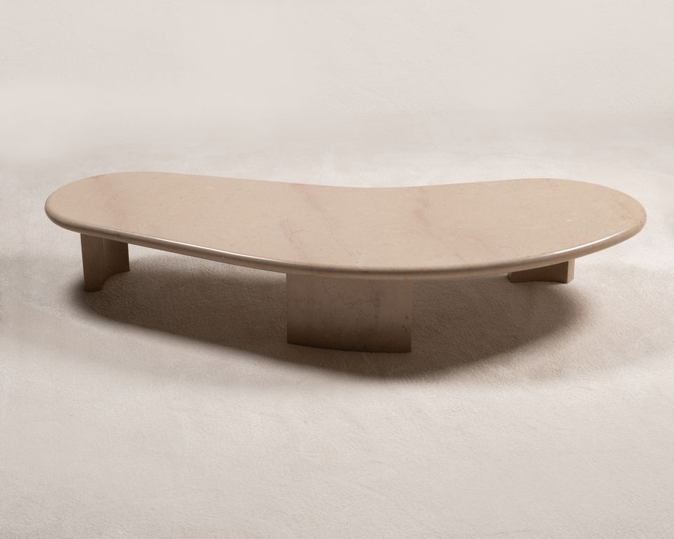Freeform Travertine Coffee Table, circa 1970s