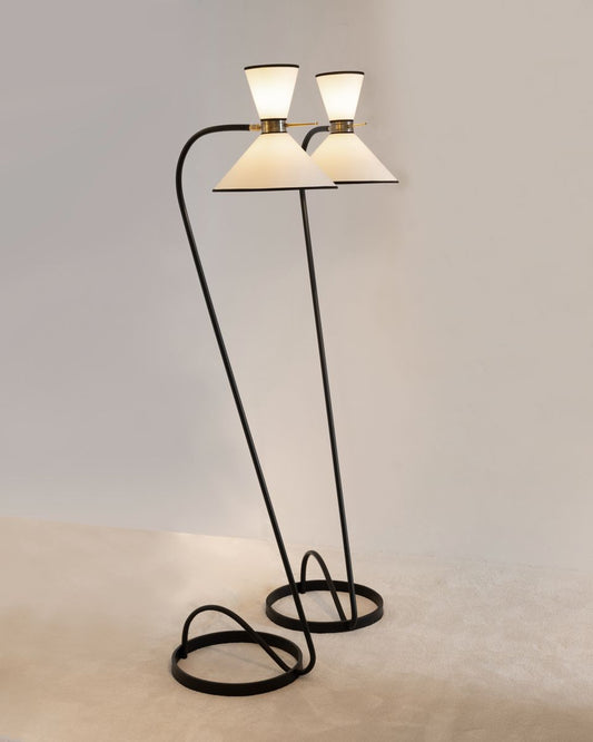 Maison Lunel, Pair of Floor Lamps, circa 1950s