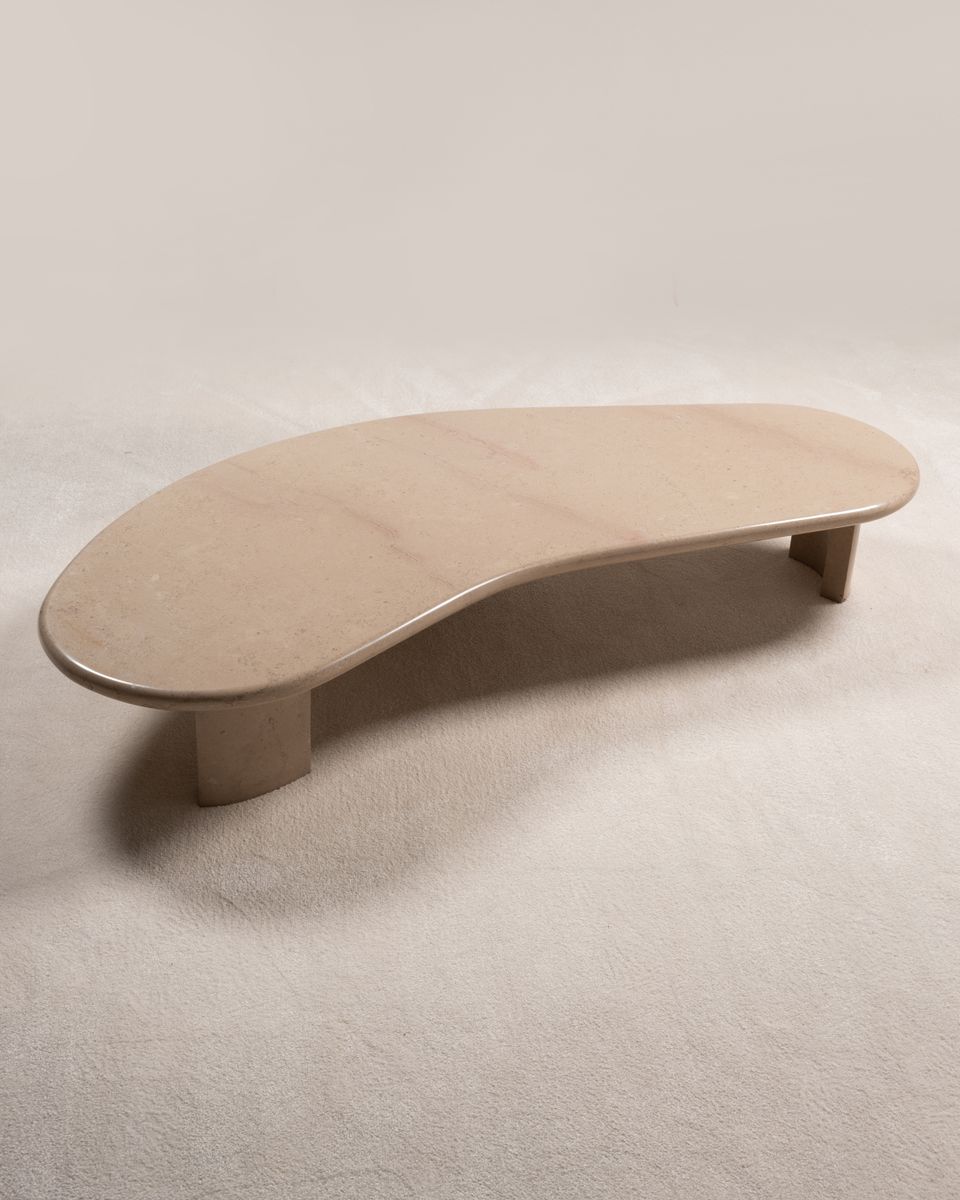 Freeform Travertine Coffee Table, circa 1970s